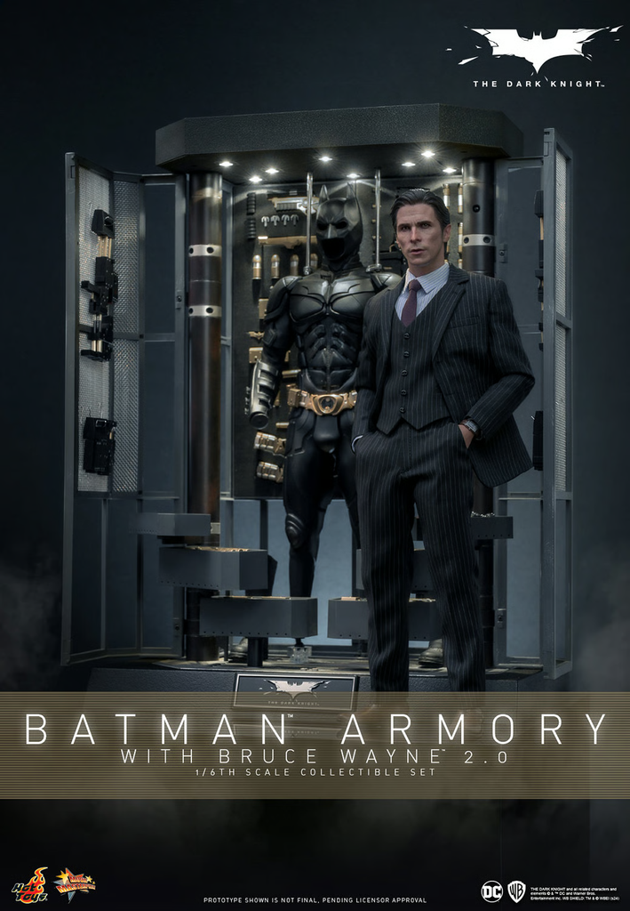 Batman Armory com Bruce Wayne (2.0) - BATMAN THE DARK KNIGHT - 1/6 Scale - Hot Toys