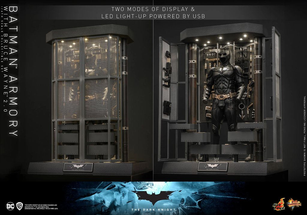 Batman Armory com Bruce Wayne (2.0) - BATMAN THE DARK KNIGHT - 1/6 Scale - Hot Toys