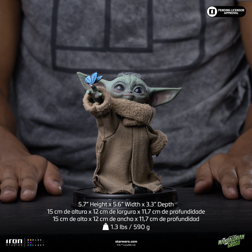 Estátua Grogu Butterfly Wonder - Mandalorian and Grogu Movie - Grogu Collection - Iron Studios