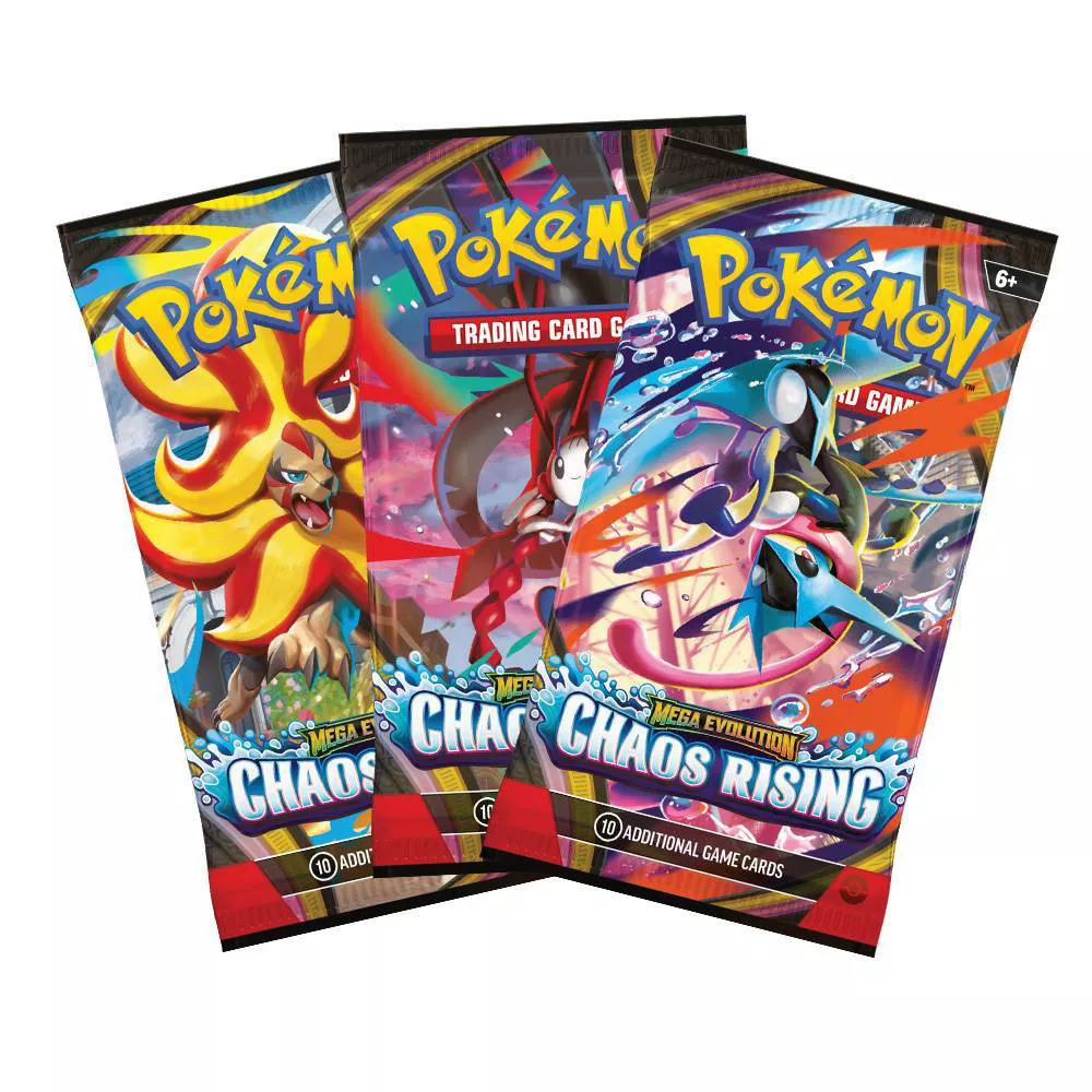 Pokemon TCG: Mega Evolution - Chaos Rising - 3-Pack Blister - Ingles