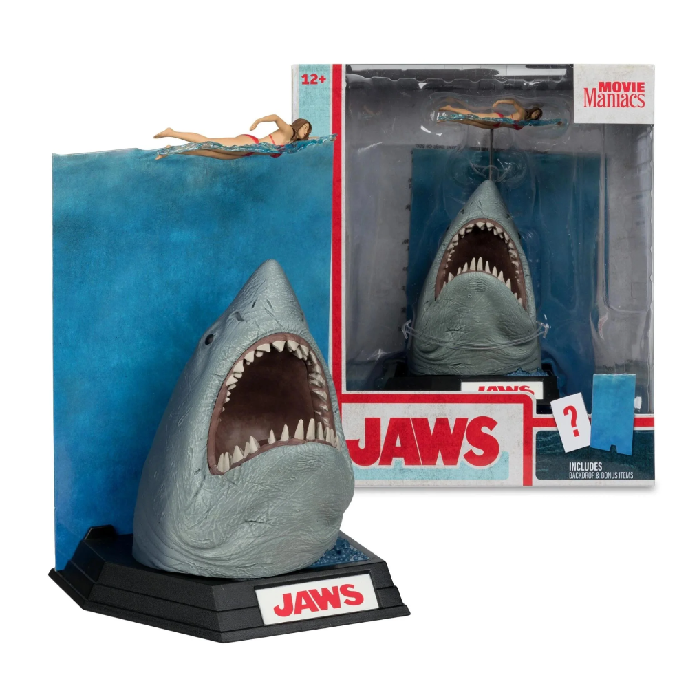 Estátua Jaws (50th Anniversary) - Movie Maniacs - McFarlane