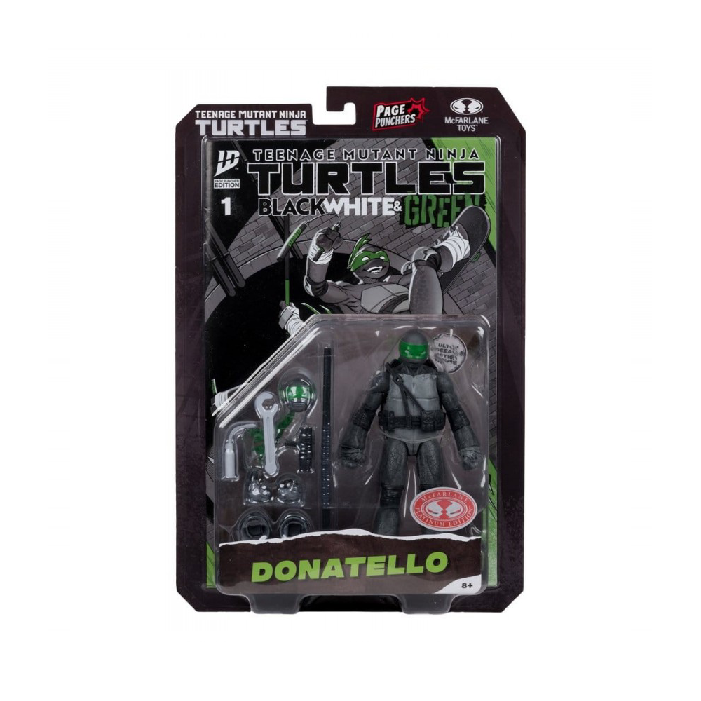Figura Donatello (Black, White & Green) Red Platinum Edition — TMNT Page Punchers Wave 2 - McFarlane