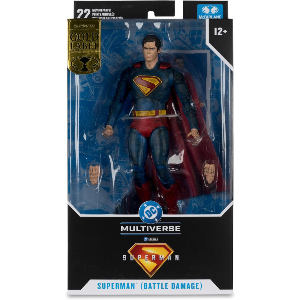 Figura Superman Battle Damage Gold Label - Superman Movie - DC Movie - 7