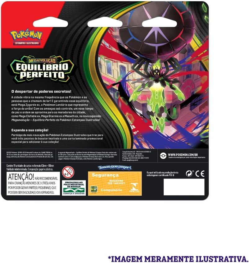 Pokemon TCG: Mega Evolucao - Equilibrio Perfeito - 3-Pack Blister