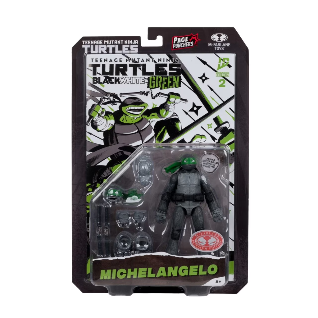 Figura Michelangelo (Black, White & Green)(Page Punchers) - TMNT - 5