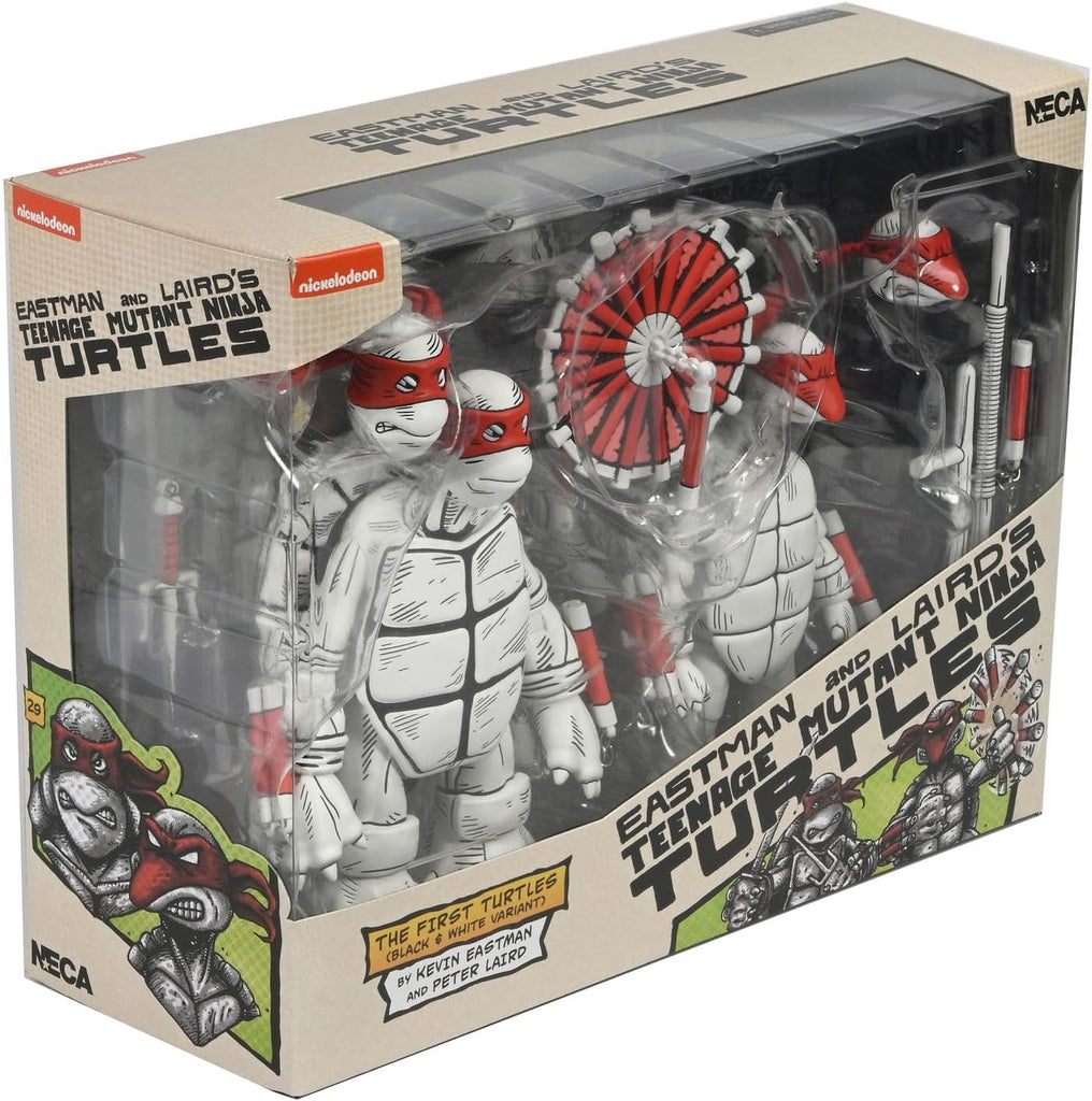 Figura Black and White First Turtles - 2 Pack - Mirage Comics - Teenage Mutant Ninja Turtles - 7