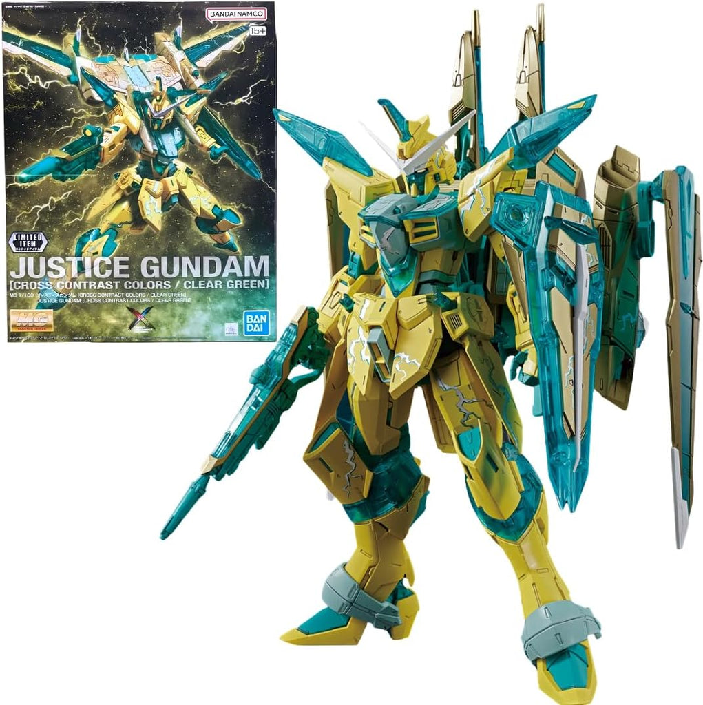 Figura Justice Gundam (Cross Contrast Colors Clear Green) - Gundam - Mg - Bandai