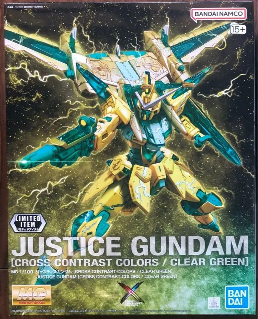 Figura Justice Gundam (Cross Contrast Colors Clear Green) - Gundam - Mg - Bandai