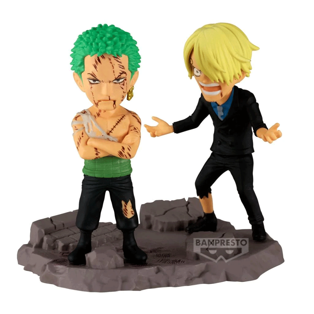 Estátua Roronoa Zoro & Sanji – One Piece – World Collectable Figure Log Stories – Banpresto