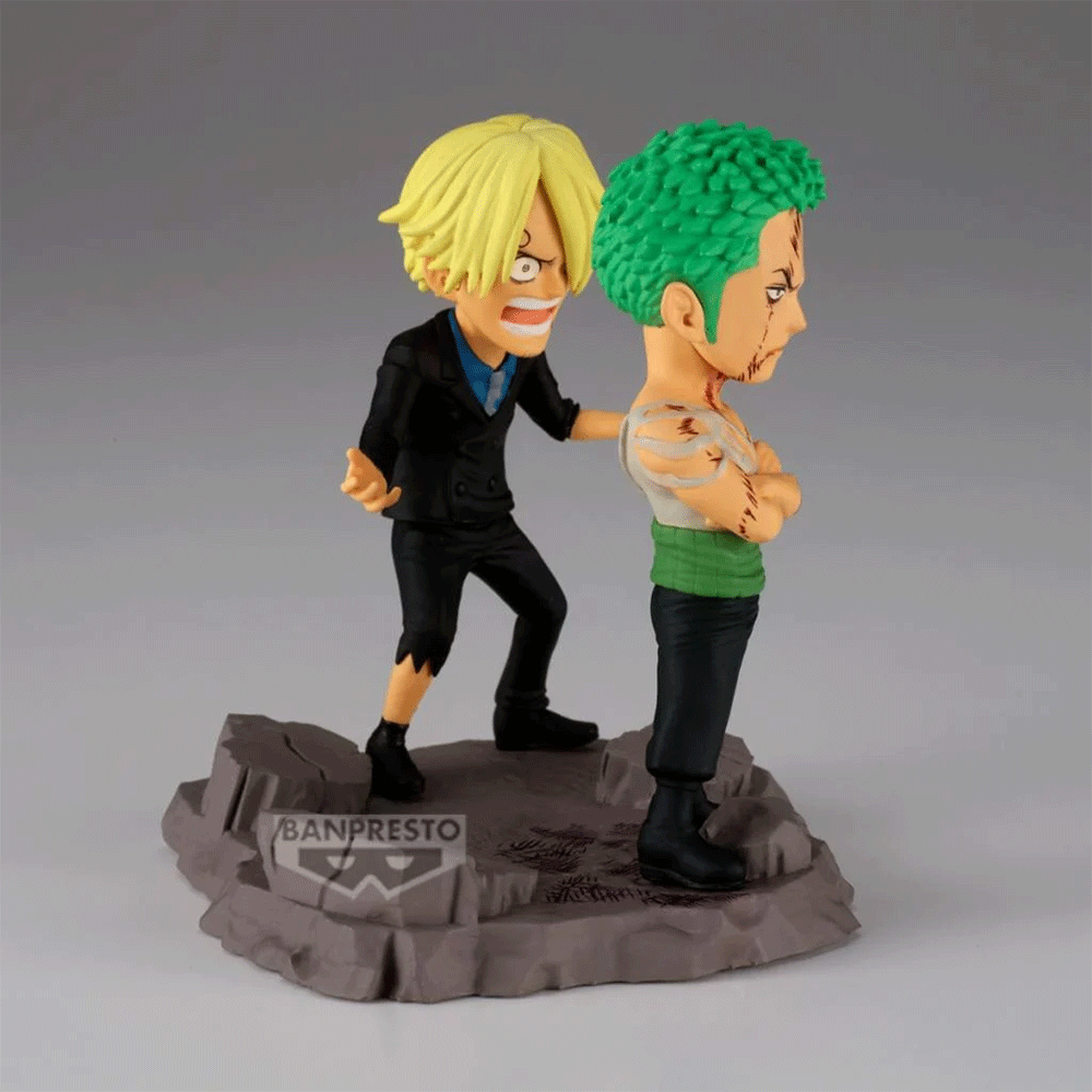 Estátua Roronoa Zoro & Sanji – One Piece – World Collectable Figure Log Stories – Banpresto