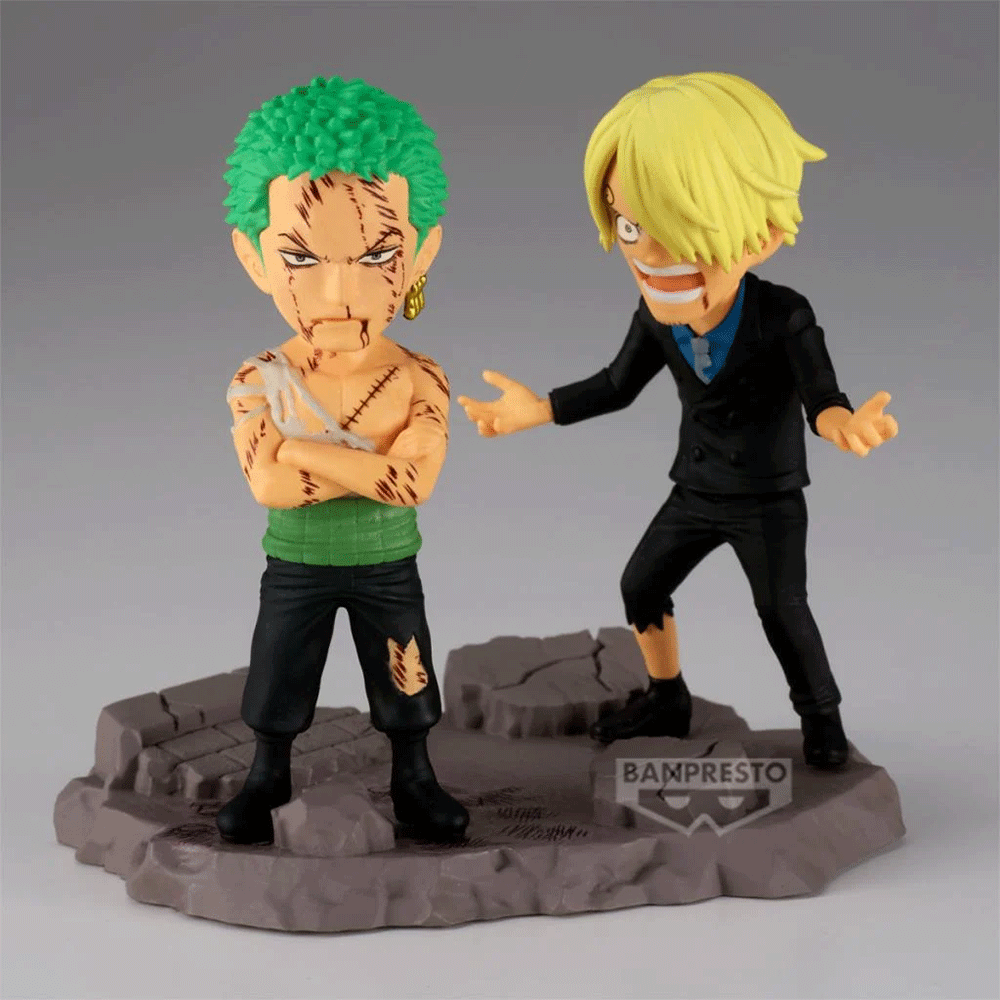 Estátua Roronoa Zoro & Sanji – One Piece – World Collectable Figure Log Stories – Banpresto