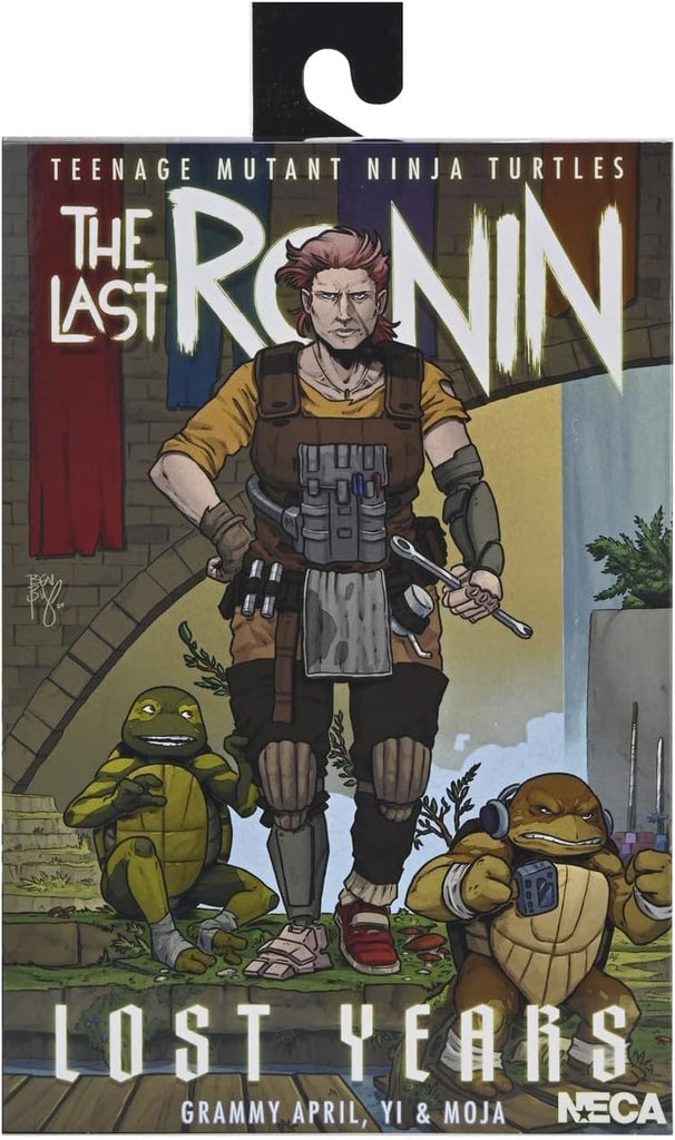 Figura Grammy April with Baby Yi & Moja – TMNT The Last Ronin- The Lost Years – 7” Scale - Neca