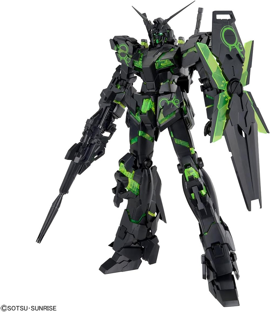 Figura Model Kit Unicorn Gundam (Recirculation Color Clear Neon Green) - Gundam - Mg 1/100 - Bandai