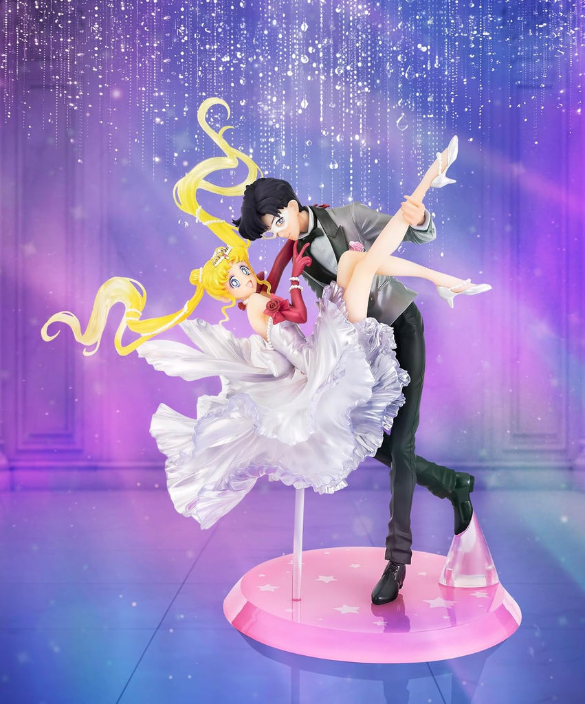 Estátua Usagi e Tuxedo Mask - Sailor Moon - Moonlight Glow Edition - Figuarts Zero Chouette - Bandai