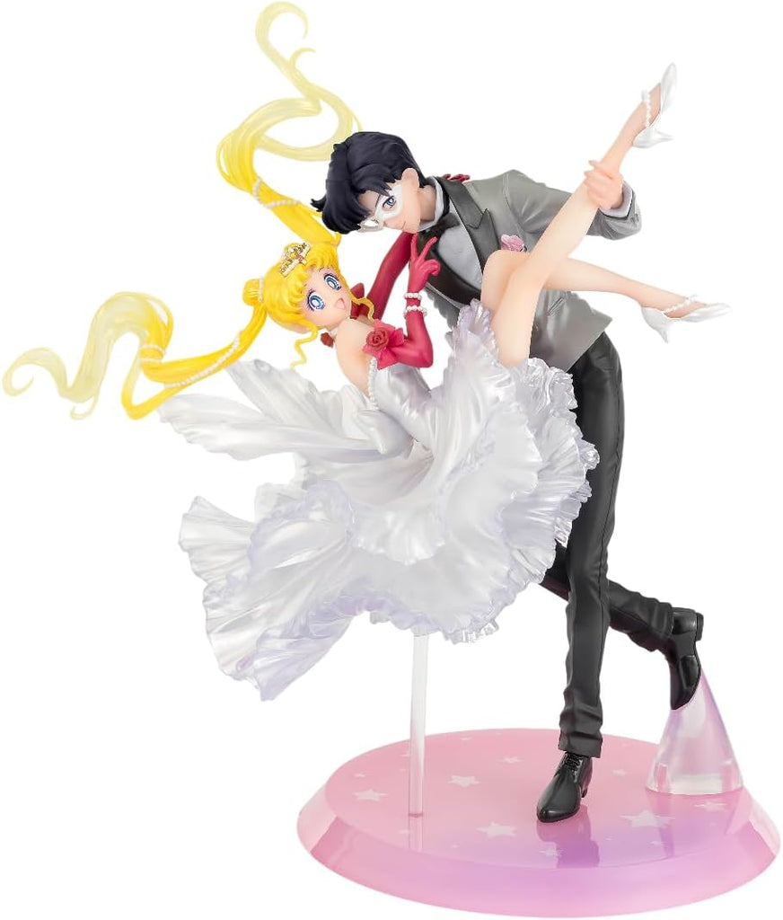 Estátua Usagi e Tuxedo Mask - Sailor Moon - Moonlight Glow Edition - Figuarts Zero Chouette - Bandai