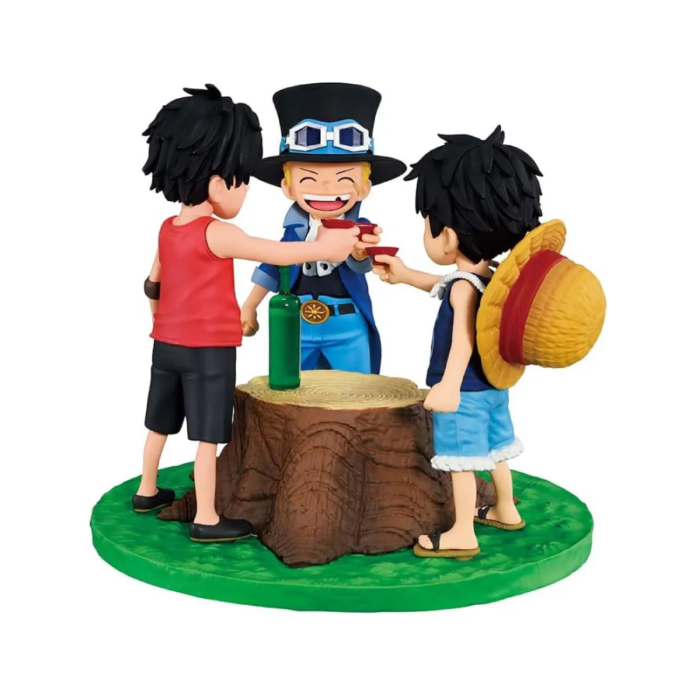 Estátua Ace & Sabo & Luffy – One Piece – Ichibansho Figure Dramatic Memories – Banpresto