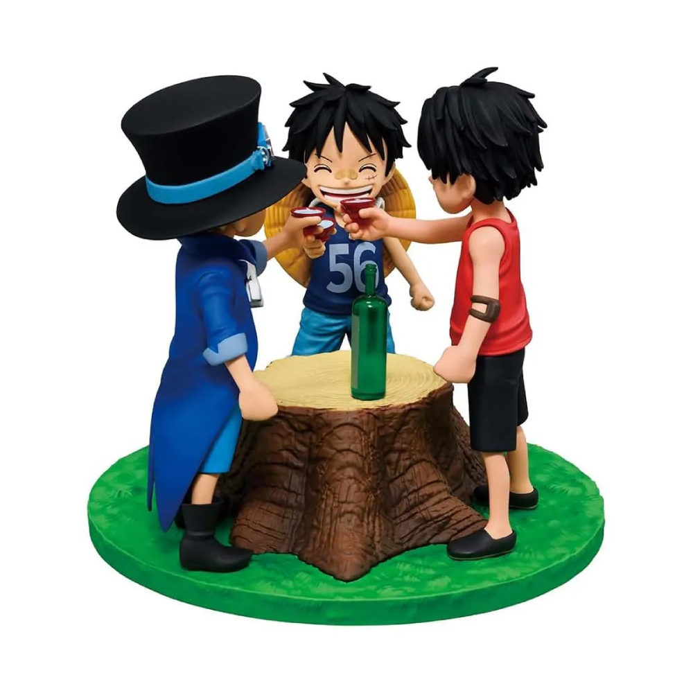 Estátua Ace & Sabo & Luffy – One Piece – Ichibansho Figure Dramatic Memories – Banpresto