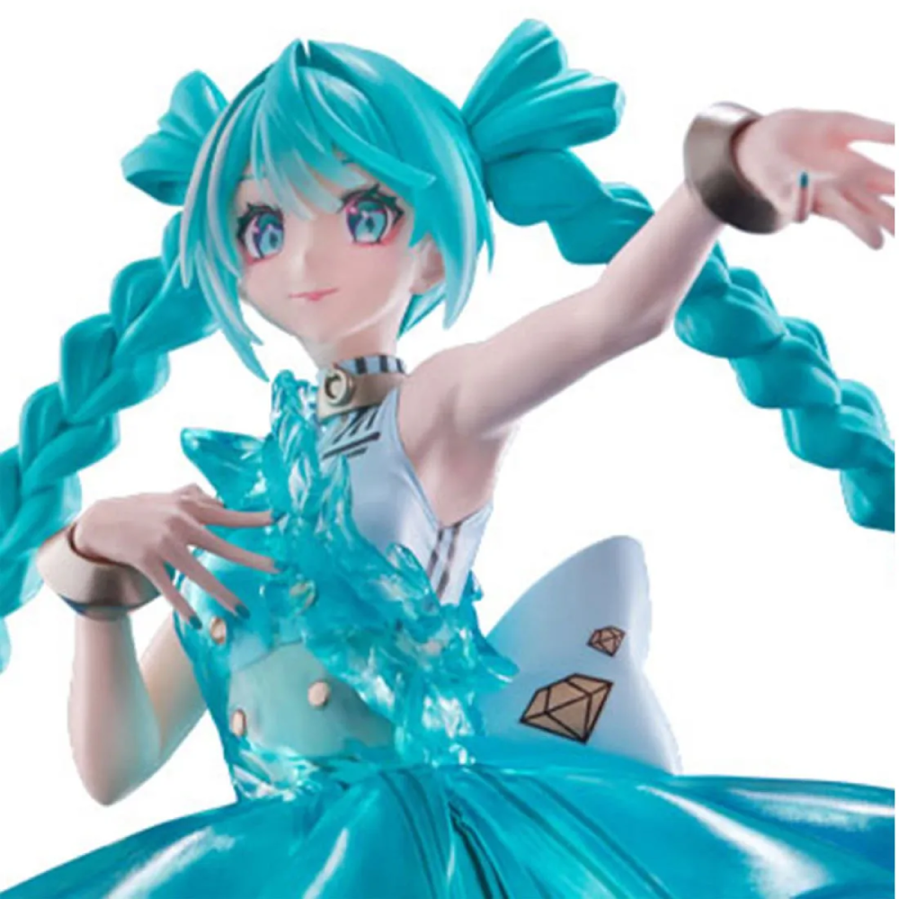 Estátua Hatsune Miku - Hatsune Miku - Clearluxe Emerald Gem Evolve - Banpresto