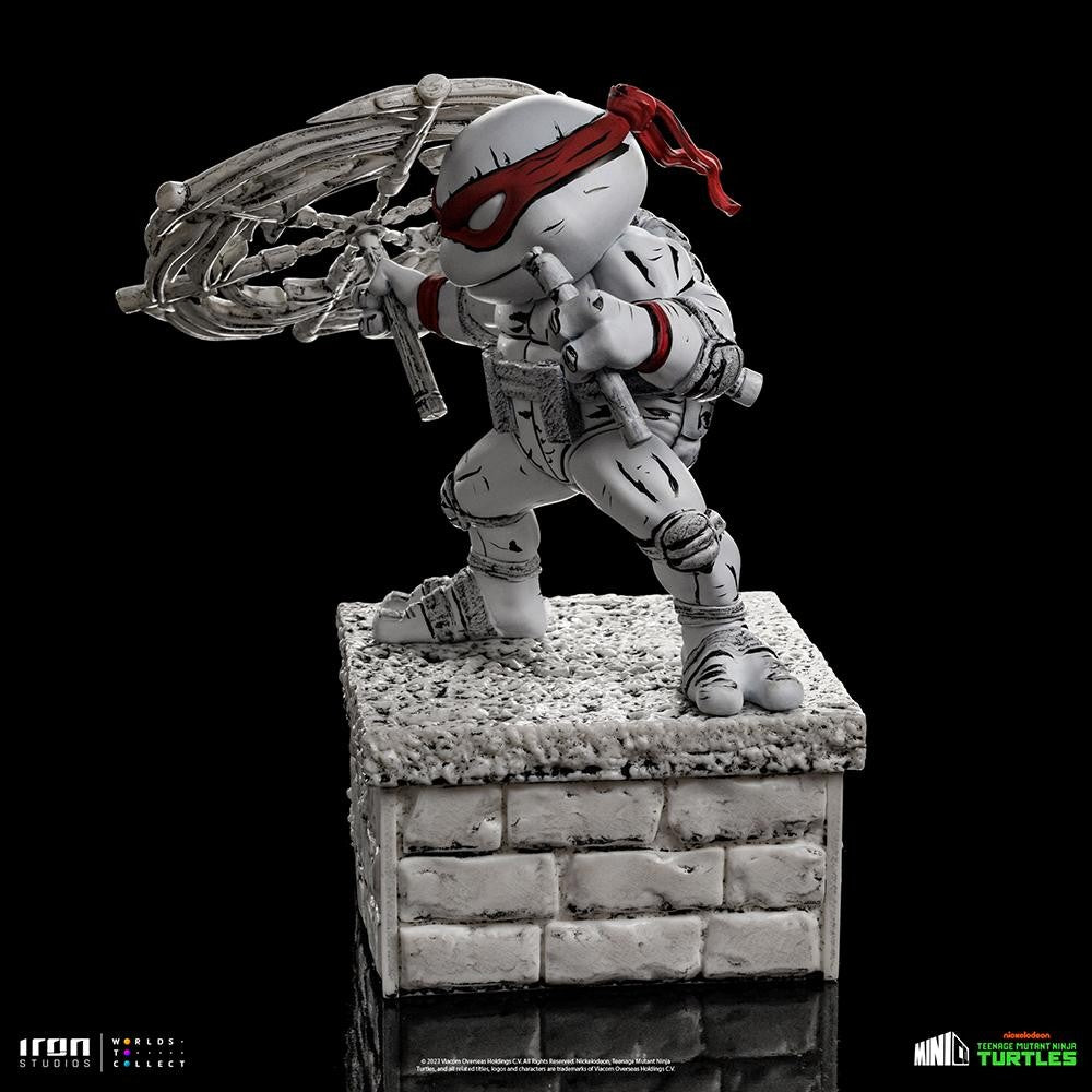 Estátua Michelangelo Comics Black and White - TMNT - MiniCo - Iron Studios