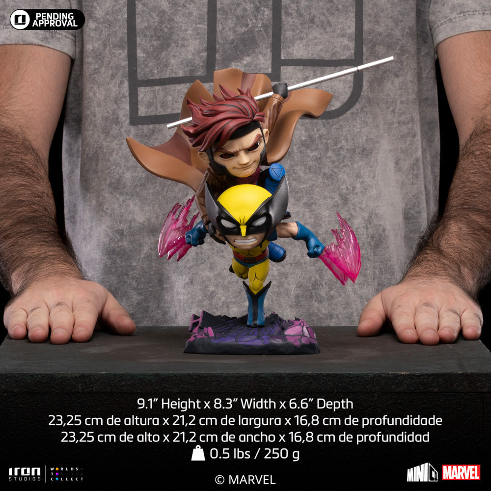 Estátua Gambit and Wolverine - X-Men '97 - Special Size Minico - Iron Studios