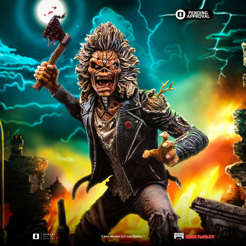 Estátua Eddie 50th Year Anniversary - Iron Maiden - Art Scale 1/10 - Iron Studios_VOUCHER