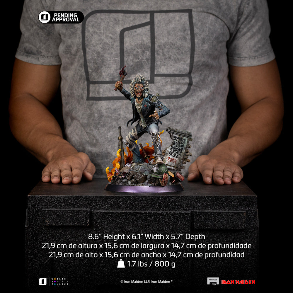 Estátua Eddie 50th Year Anniversary - Iron Maiden - Art Scale 1/10 - Iron Studios_VOUCHER
