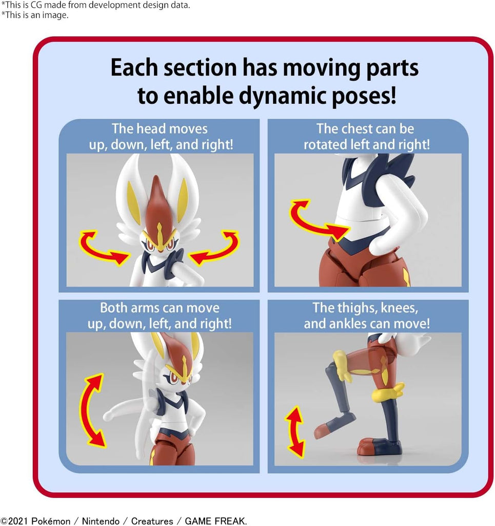 Cinderace - Pokemon - Plastic Model Kit - Bandai