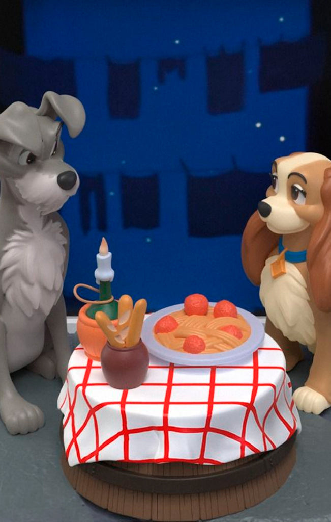 Estátua A Dama e o Vagabundo - Disney 100 Years - D-Stage - Beast Kingdom