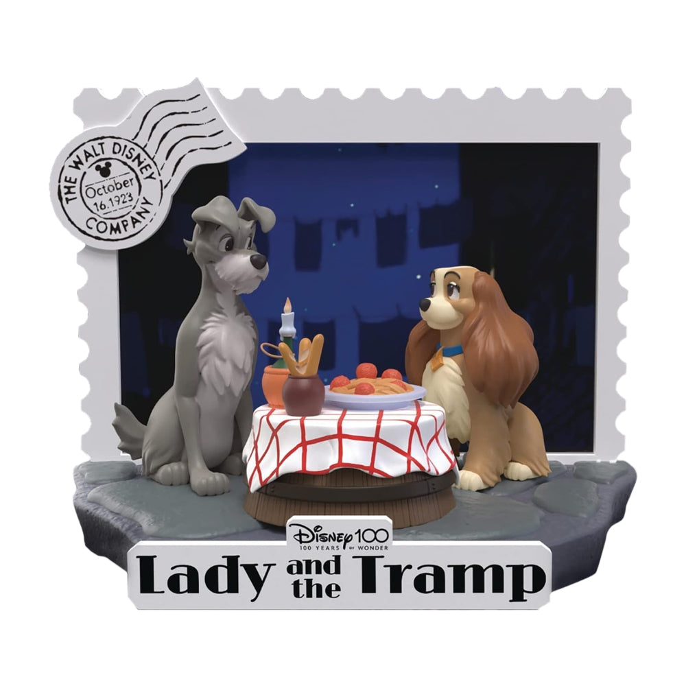 Estátua A Dama e o Vagabundo - Disney 100 Years - D-Stage - Beast Kingdom