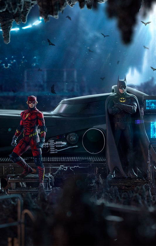 Estátua Batmobile Deluxe - The Flash Movie - Art Scale 1/10 - Iron Studios
