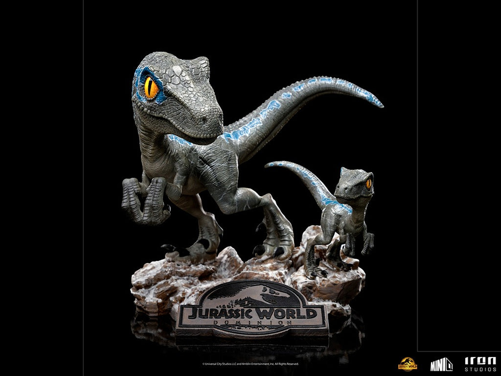 Estátua Blue and Beta - Jurassic World: Dominion - MiniCo - Iron Studios