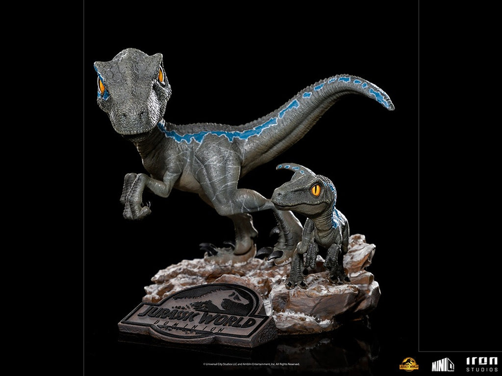 Estátua Blue and Beta - Jurassic World: Dominion - MiniCo - Iron Studios