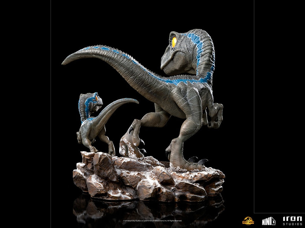 Estátua Blue and Beta - Jurassic World: Dominion - MiniCo - Iron Studios