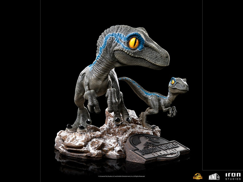 Estátua Blue and Beta - Jurassic World: Dominion - MiniCo - Iron Studios