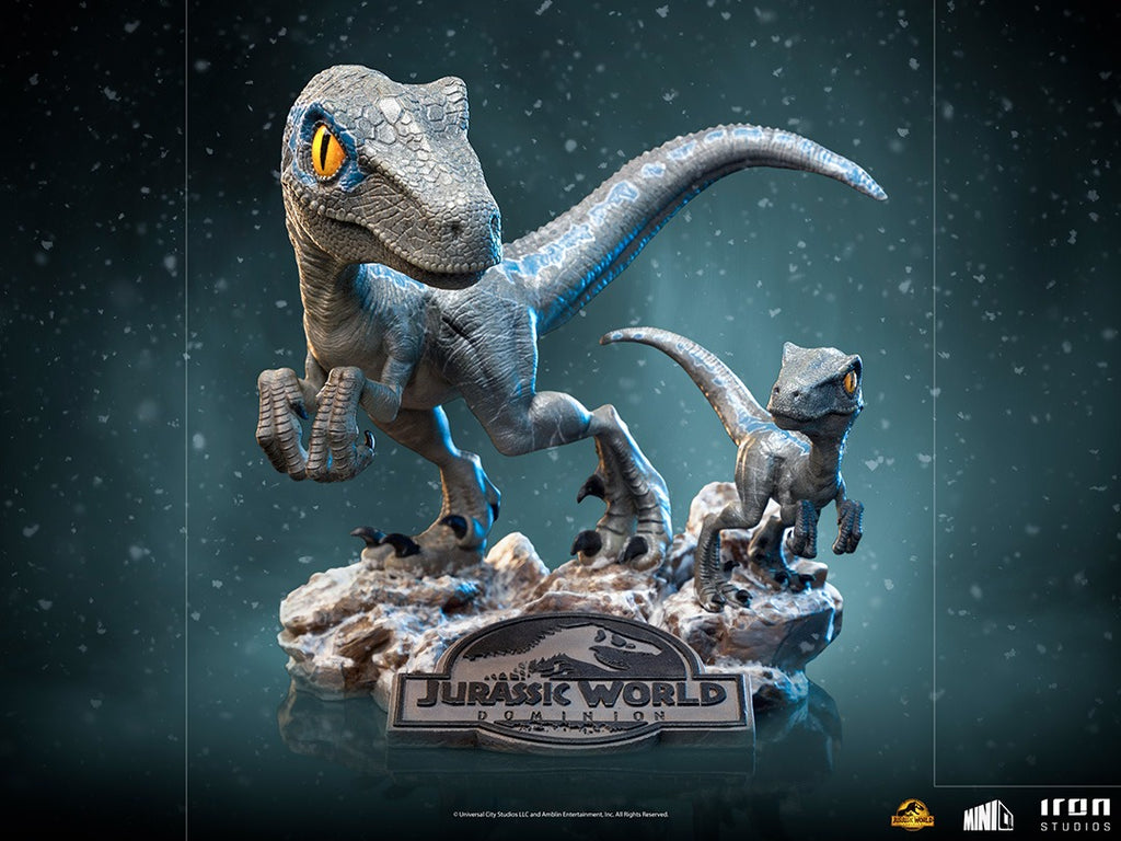 Estátua Blue and Beta - Jurassic World: Dominion - MiniCo - Iron Studios