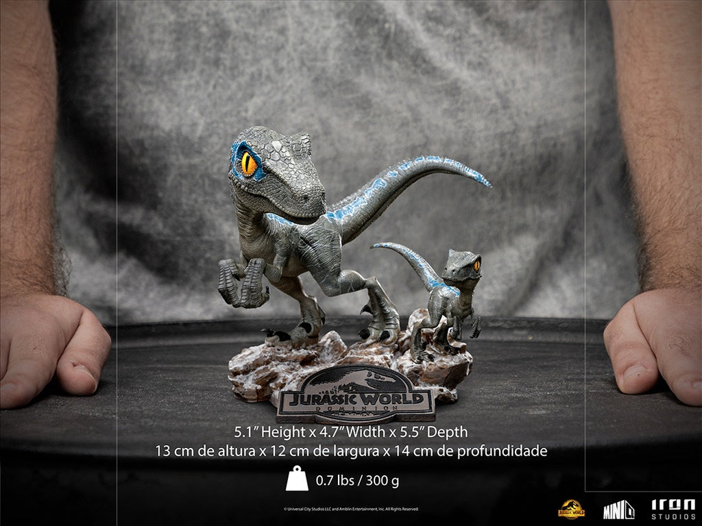 Estátua Blue and Beta - Jurassic World: Dominion - MiniCo - Iron Studios