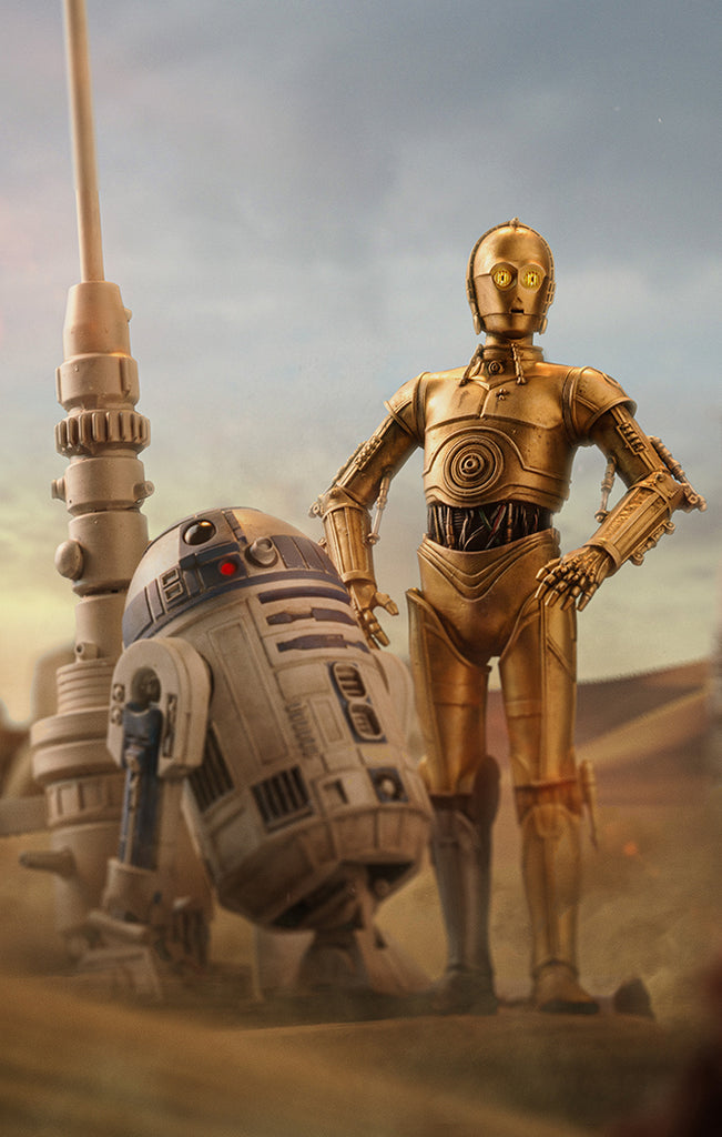 Estátua C-3PO and R2-D2 Deluxe - Star Wars - Art Scale 1/10 - Iron Studios