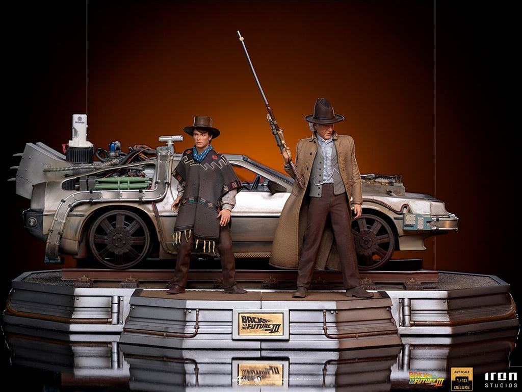 Estátua Delorean (Full Set) - De Volta para o Futuro III - Art Scale 1/10 - Iron Studios