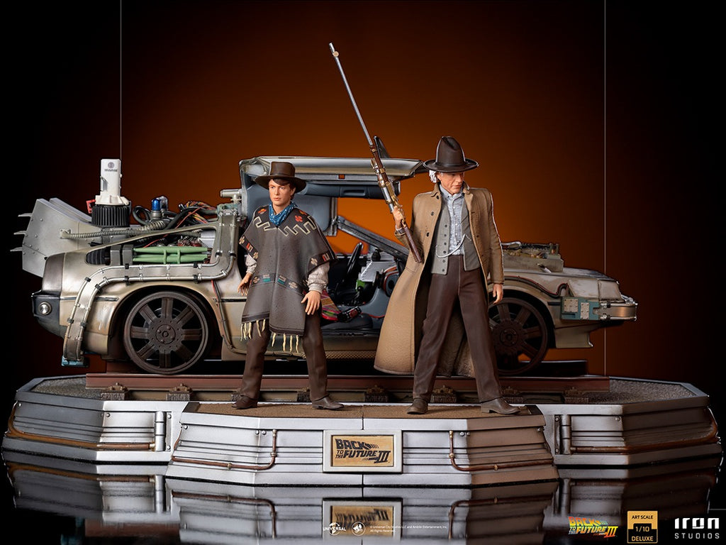 Estátua Delorean (Full Set) - De Volta para o Futuro III - Art Scale 1/10 - Iron Studios