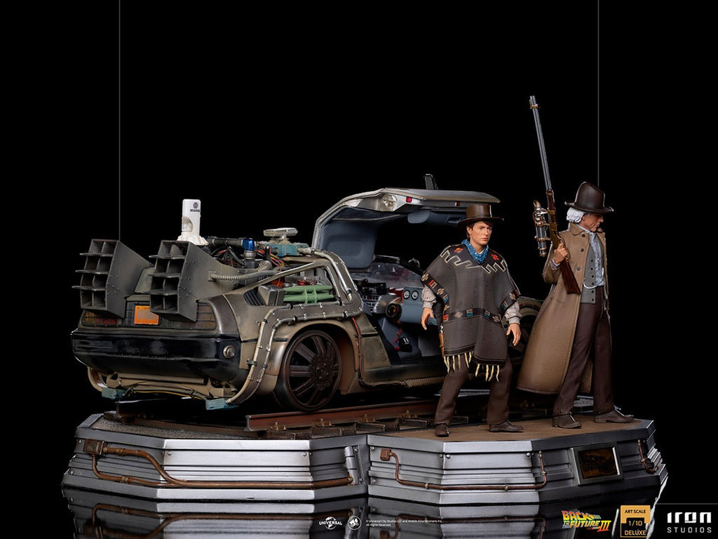Estátua Delorean (Full Set) - De Volta para o Futuro III - Art Scale 1/10 - Iron Studios