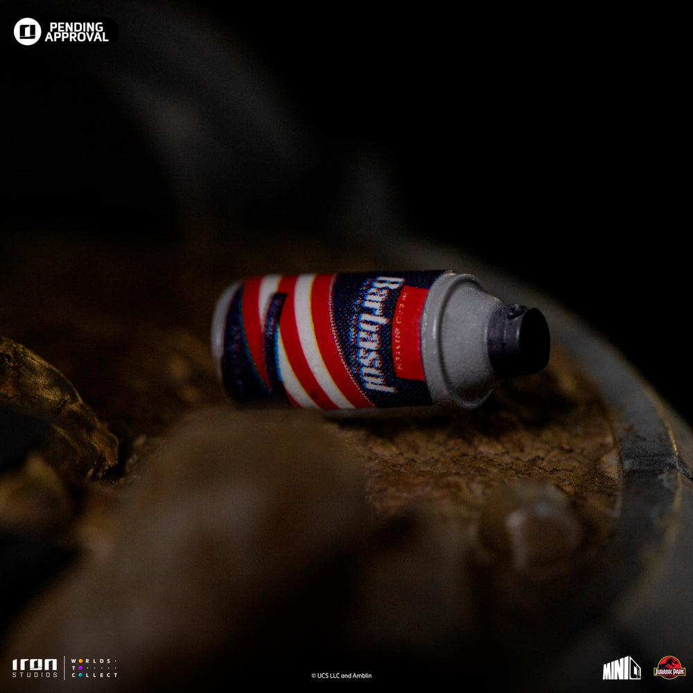 Estátua Dilofossauro - Jurassic Park - MiniCo - Iron Studios