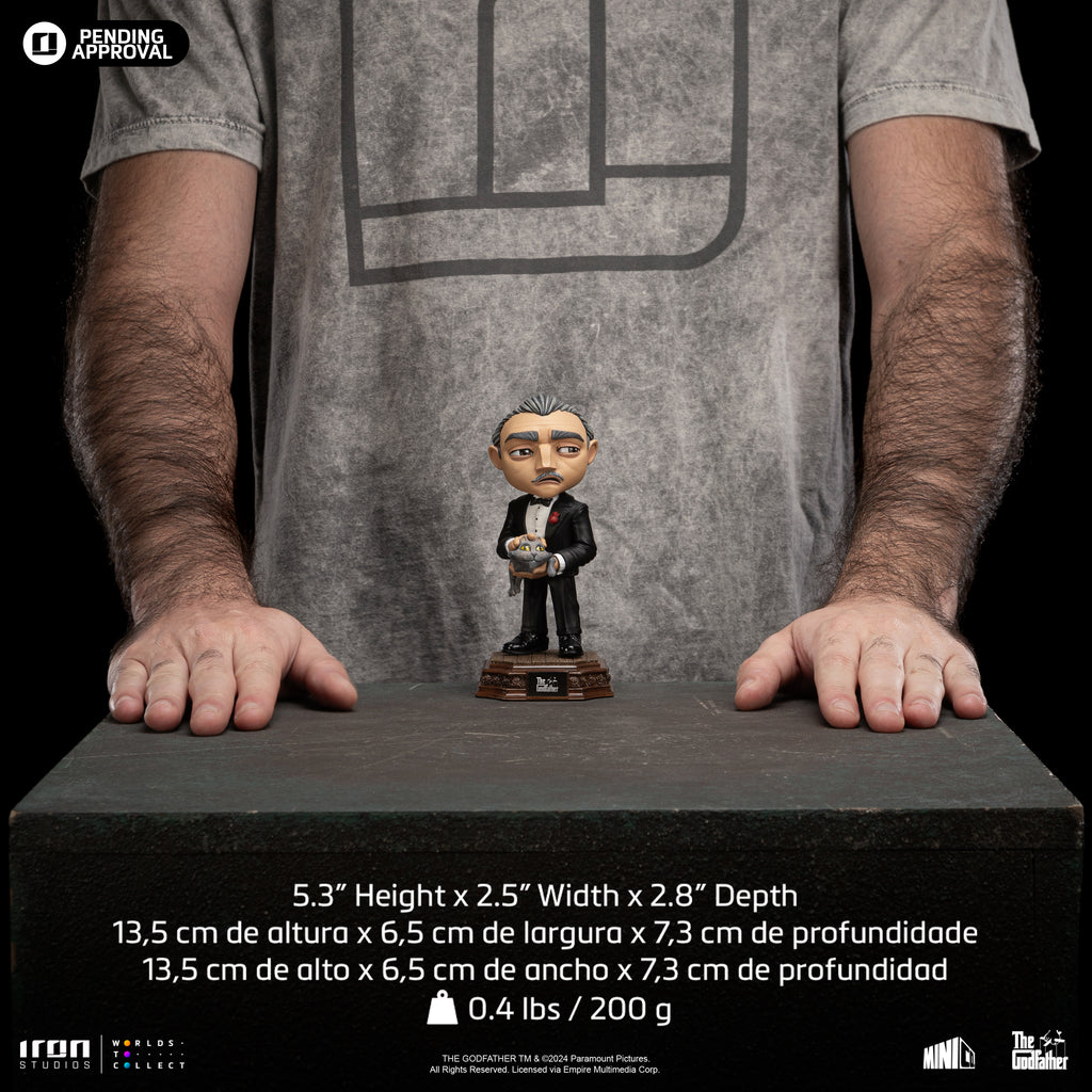 Estátua Don Corleone - O Poderoso Chefão - MiniCo - Iron Studios