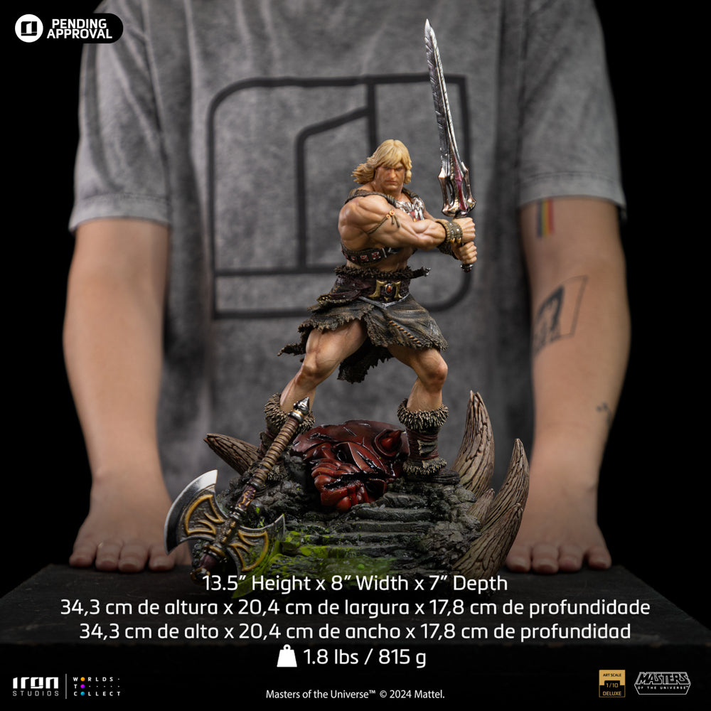 Estátua He-Man Unleashed - He-Man e os Mestres do Universo - Art Scale 1/10 - Iron Studios