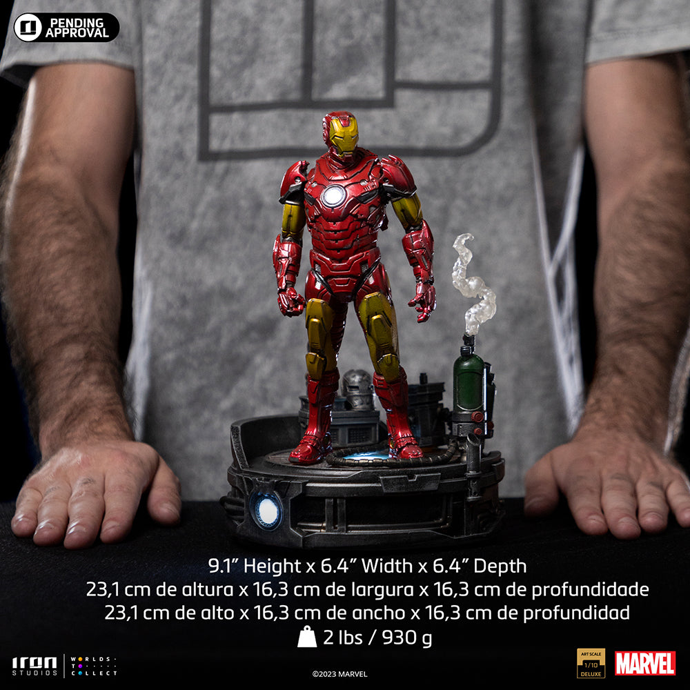 Estátua Iron Man Unleashed Deluxe - Marvel Comics - Art Scale 1/10 - Iron Studios