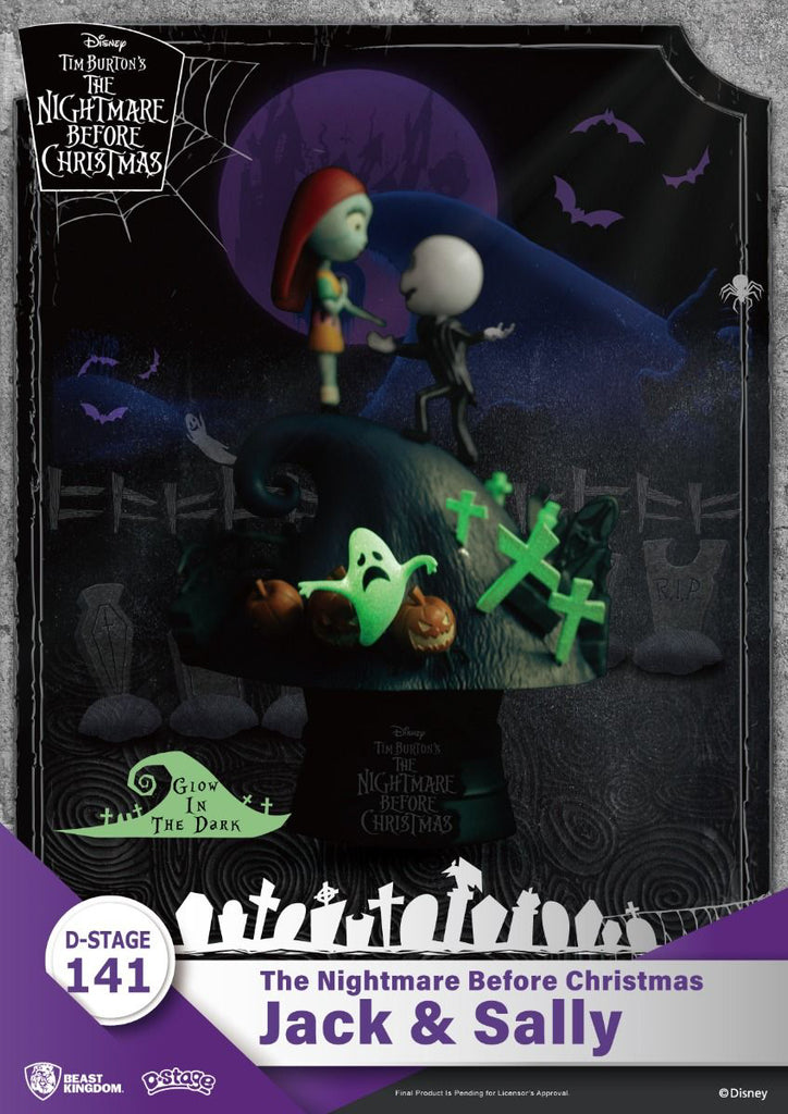 Estátua Jack & Sally - The Nightmare Before Christmas - D Stage - Beast Kingdom