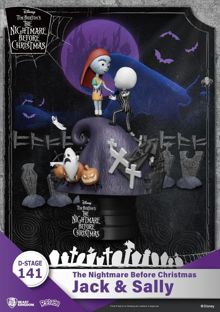 Estátua Jack & Sally - The Nightmare Before Christmas - D Stage - Beast Kingdom