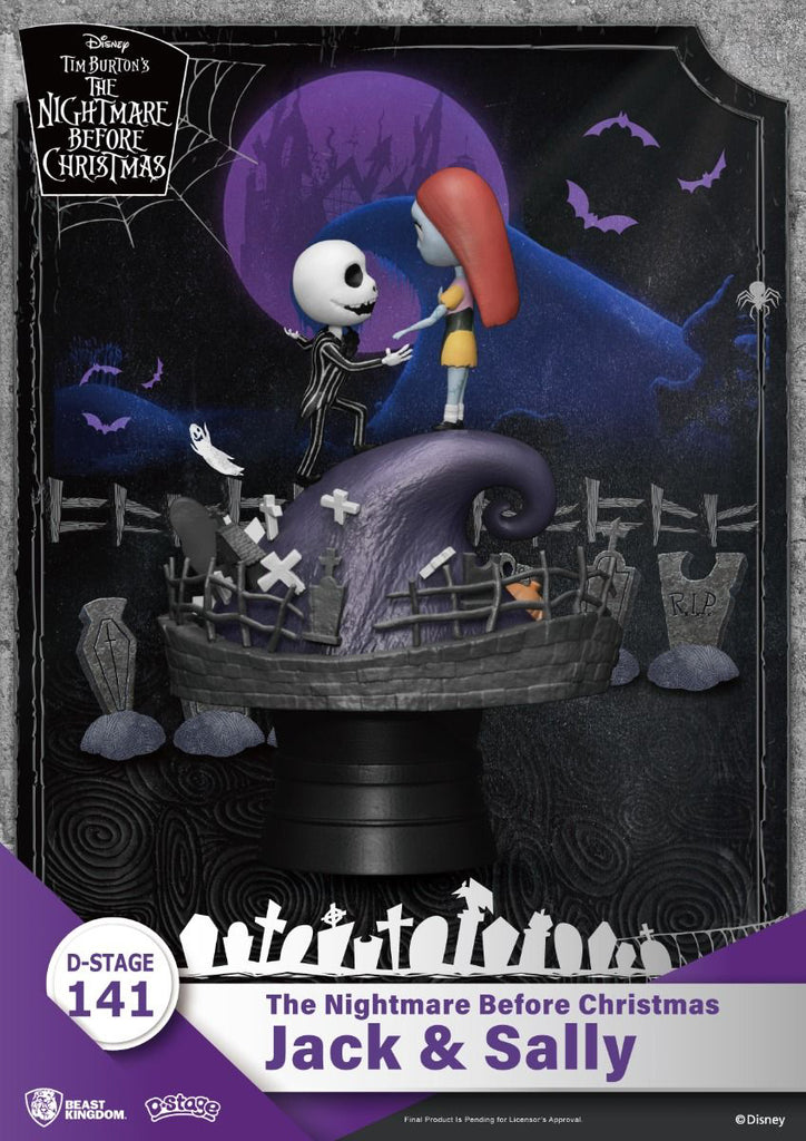 Estátua Jack & Sally - The Nightmare Before Christmas - D Stage - Beast Kingdom