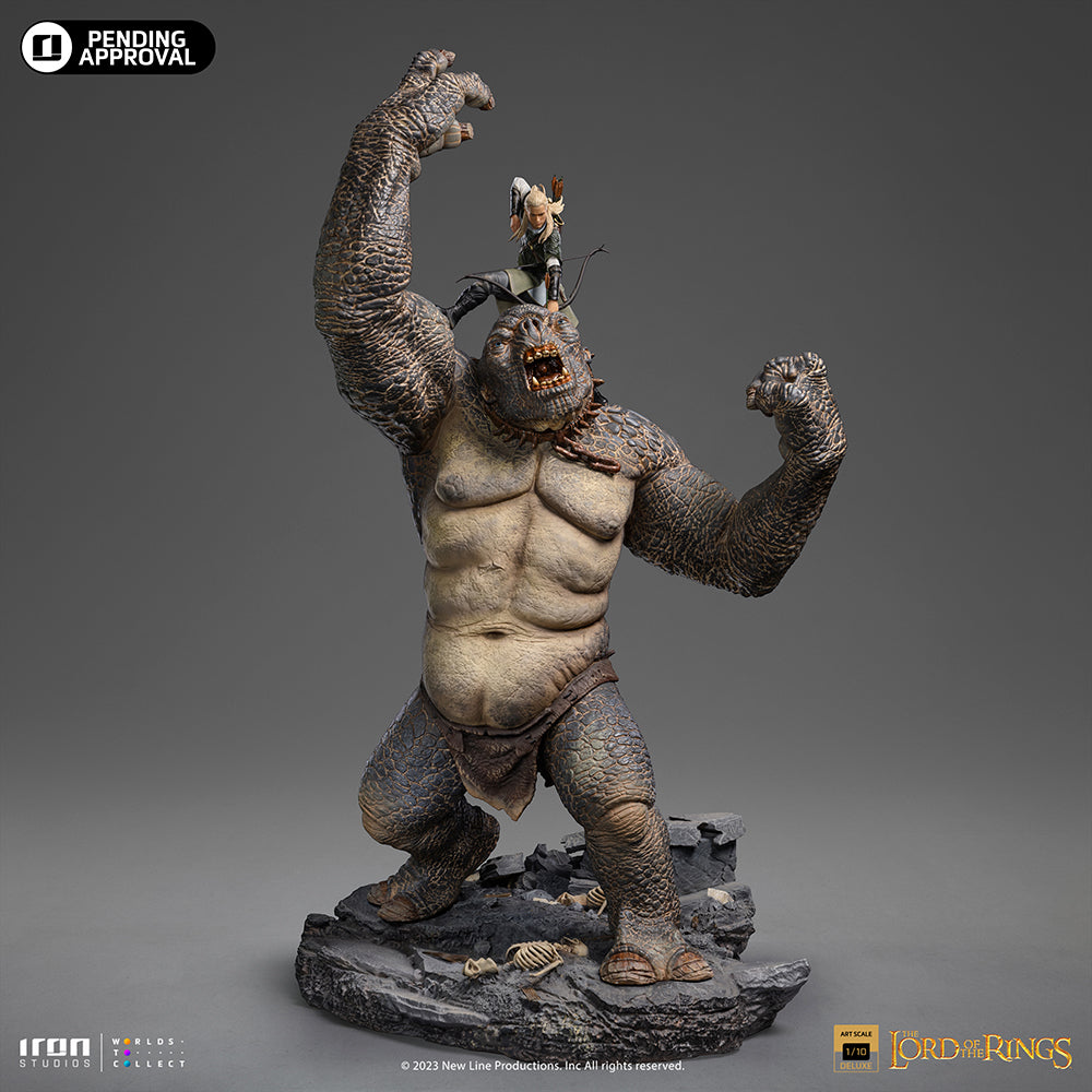 Estátua Legolas Vs Cave Troll - The Lord of the Rings - Art Scale 1/10 - Iron Studios