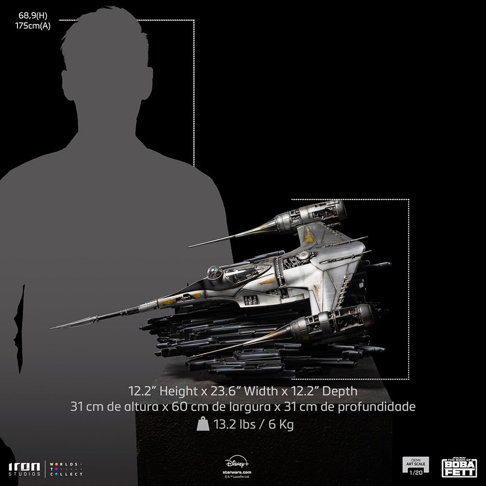 Estátua Mando's N-1 Starfighter - Star Wars - Demi Scale 1/20 - Iron Studios