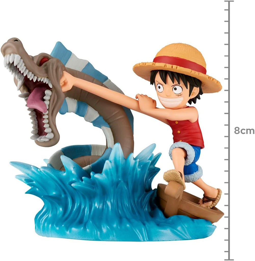 Estátua Monkey D. Luffy Vs Local Sea Monster - One Piece - WCF Log Stories - Banpresto - Bandai